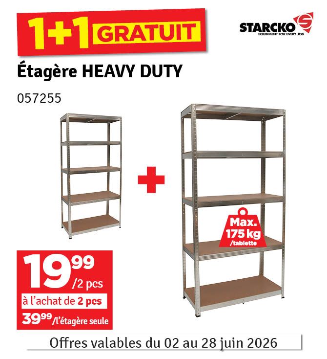 Etagère de rangement Heavy Duty 180 x 90 x 40 cm PRACTO HOME